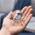 thumbnail image 4 of Unique Bargains Crystal Ball Figurine 3D Glass Paperweight with Base Clear Style N, 4 of 7