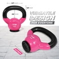 thumbnail image 4 of Kettlebell Yes4All de 2,5 kg con recubrimiento de vinilo y base de goma rosa, 4 of 8