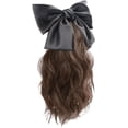 thumbnail image 1 of Yanonmyfd Fashion Curly Hair Clip on Ponytail Extensions Updohair Jaw Synthetic Fountain Wigs Girl Decors Natural, 1 of 11
