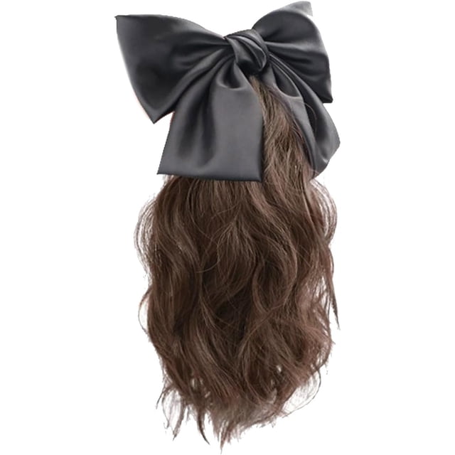 Yanonmyfd Fashion Curly Hair Clip on Ponytail Extensions Updohair Jaw Synthetic Fountain Wigs Girl Decors Natural