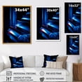thumbnail image 4 of Designart "Sapphire Serenade Collage II" Abstract Framed Wall Art - Modern Blue Abstract Collages Entryway Framed Wall Art, 4 of 6