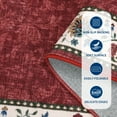 thumbnail image 6 of FairOnly Red 5'x7'Tratitional Low Pile Oriental Rugs Non Slip Stain Resistant Carpet for Living Room Bedroom Kitchen, 6 of 7