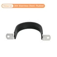 thumbnail image 4 of 22Pack 2-3/8" Cable Clamp U Shape Stainless Steel Rubber Cushioned Pipe Strap, 4 of 5