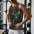thumbnail image 5 of Qekee Medieval Knight And Dragon Print Men's Workout Tank Tops,Sleeveless Muscle Gym Shirt Quick Dry, Men's Gym Training Athletic Workout Shirts -Large, 5 of 7