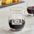 thumbnail image 2 of Wear The Logo 15.25 Oz. Clear Letter G Square Monogram Stemless Wine Glass, 2 of 2