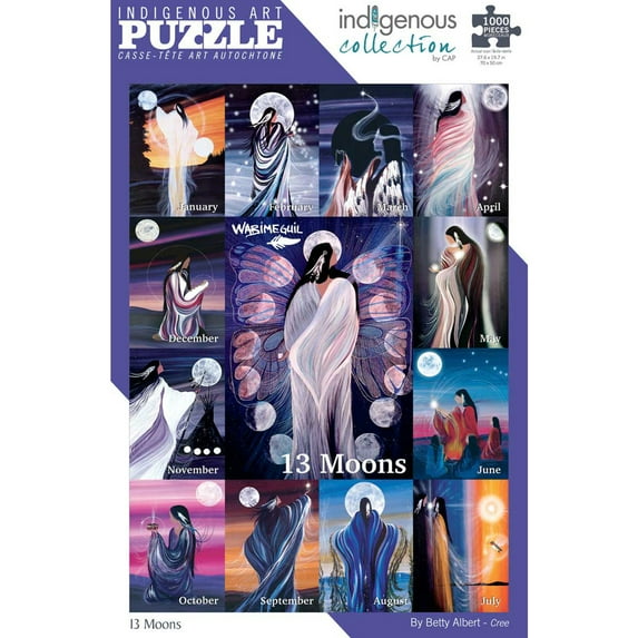 13 Moons 1000 Pieces Jigsaw Puzzle, Indigenous Collection
