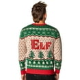 thumbnail image 4 of ELF The Movie Men's Raised By Elves Ugly Christmas Sweater Knit Pullover, 4 of 7