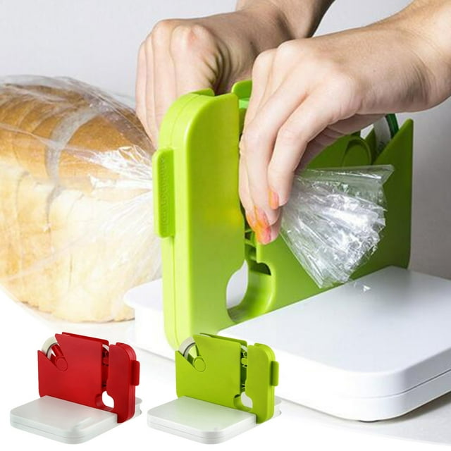 Sellador portátil de bolsas de plástico para cocina | Máquina de sellado térmico rápido para PE, PP, PVC | Longitud y temperatura ajustables | Protección contra el sobrecalentamiento | 15x18x15cm