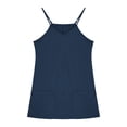 thumbnail image 4 of WQNVRNR Girls Strappy Jumpsuit- Tennis Dress Backless Sleeveless V-Neck Casual Athletic Romper Navy Size 10, 4 of 9