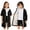 Black, variant on Girls Surf Changing Robe Beach Parka Jacket Warm Swimming Coat Thick Swim Poncho for Water Sports Navy Blue 4