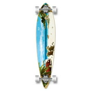 YOCAHER Punked Graphic Pintail Complete Longboard Skateboard, Getaway, 40 x 9-Inch