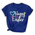 thumbnail image 2 of Levmjia Plus Size Tops for Women Easter Shirts Women's Easter Printed Round Neck Short Sleeved T-shirt Loose Top, 2 of 3