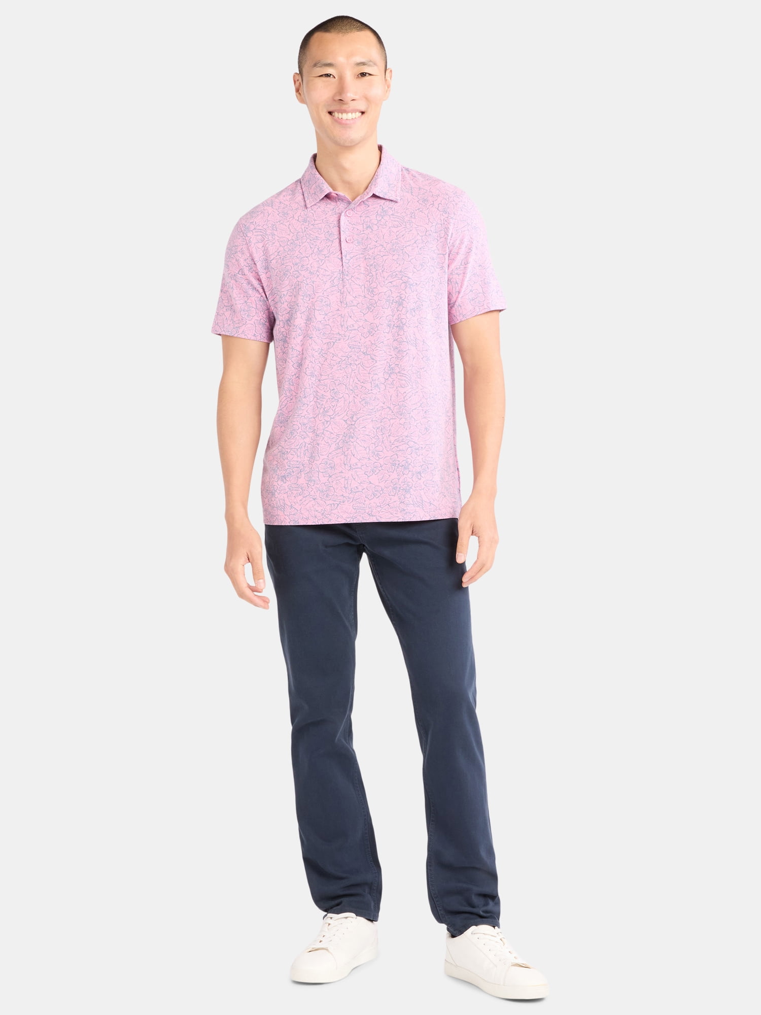 George Men's & Big Men's Poly Polo with Short Sleeves, Sizes S-3XL