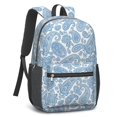 thumbnail image 2 of Paisley and Floral White Pattern 17" Waterproof Oxford School Backpacks for Teens, S-Shape Padded Straps, for School, Travel, Hiking, Camping, 2 of 5