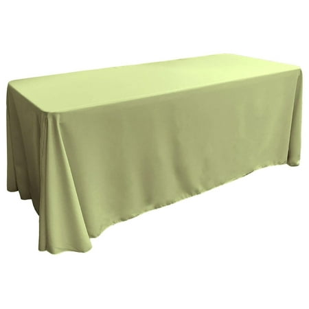

Jiowenm Polyester Poplin Washable Rectangular Tablecloth Stain and Wrinkle Resistant Table Cover 90x132 Fabric Table Cloth for Dinning Kitchen Party Holiday 90 by 132-Inch Sage