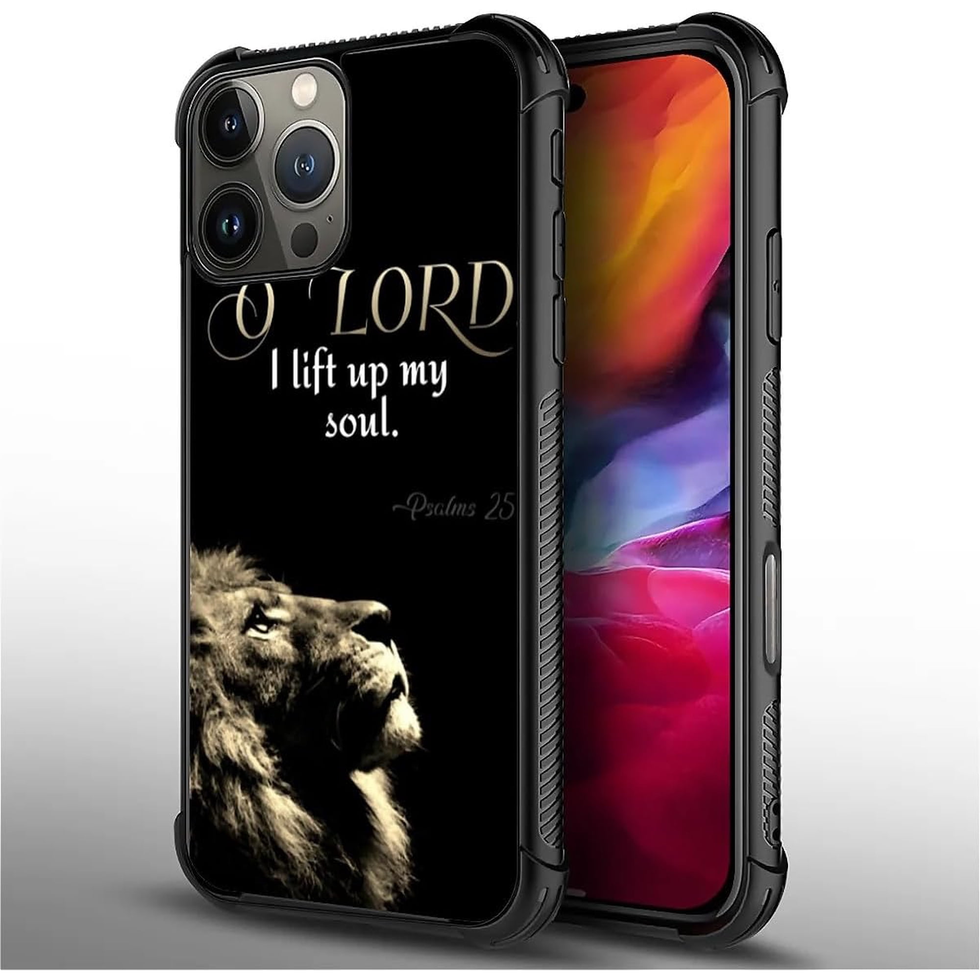 Compatible with iPhone 16 Pro Max Case, Christian Soul God Verses Ultimate Protection: Back+Soft Silicone Acrylic TPU Design for Shockproof Fall Prevention Case for iPhone 16 Pro Max