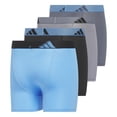 thumbnail image 3 of Calzoncillos tipo bóxer adidas de microfibra para niños, paquete de 4 unidades, azul M, 3 of 4