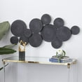 thumbnail image 3 of CosmoLiving by Cosmopolitan Black Metal Layered Disk Plate Wall Decor with Textured Circles, 3 of 14