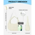 thumbnail image 4 of Small Crescent Puffer Purse Shoulder Bag for Women Nylon Quilted Purses Bag Adjustable Shoulder Strap Puffy bag, 4 of 14