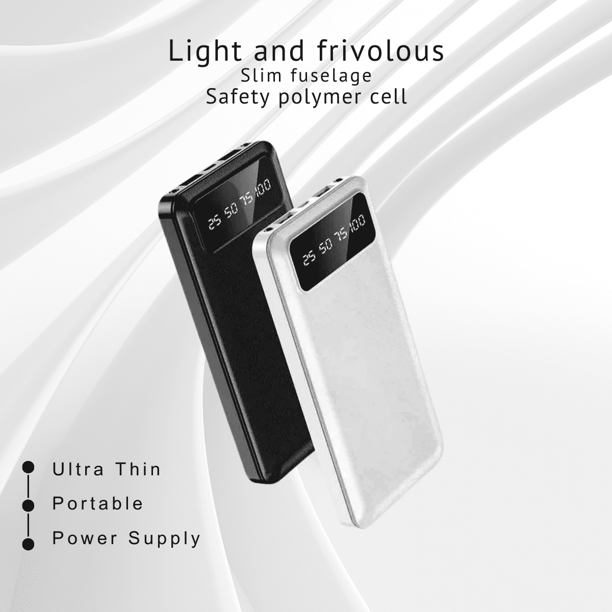 Entronix Power Bank 20,000 mAh Portable Charger With Dual USB and Type C Port, Black