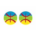 thumbnail image 1 of 2x autocollant sticker rond cocarde drapeau kabylie kabyle berberes, 1 of 1