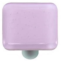 Hot Knobs HK1034-KA Neo-Lavender Square Glass Cabinet Knob - Aluminum Post