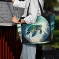 thumbnail image 4 of Wukai Watercolor Turtle5 Print Zipper Bag,large Beach Tote Bag,Waterproof Sandproof Bag,Grocery and Picnic Tote Travel Bag, 4 of 5