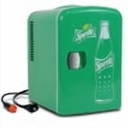 Coca-Cola Sprite 4L Cooler and Warmer,12V DC and 110V AC Cords, 6 Can Portable Mini Fridge, Personal Travel Refrigerator, Green
