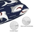 thumbnail image 5 of Kll Angry Shark Pillow Covers Envelope Closure,Super Soft And Cozy Fuzzy Fleece Pillow Case Cover 20"X30", 5 of 9
