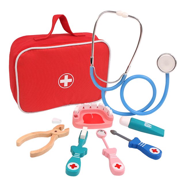 Blue Juego médico para niños, juguete para niños/niñas, entrenamiento cerebral, regalos de cumpleaños