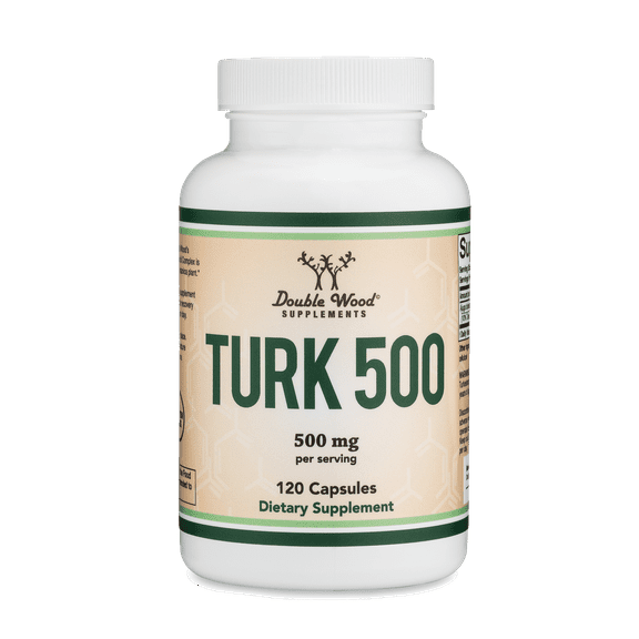 Turkesterone Supplement 500mg, 120 Capsules (Ajuga Turkestanica Extract Std. to 10% Turkesterone) Similar to Ecdysterone for Testosterone Support by Double Wood Supplements