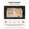 thumbnail image 6 of KFFKFF Commercial Food Warmer, 1500W Electric Stainless Steel Steam Warmer with Lid, 6-Pan Quick Heating Countertop Buffet Bain Marie with Soup & Perforated Ladles, Ideal for Catering, Restaurants, 6 of 9
