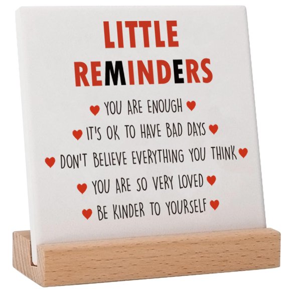 Letrero decorativo Lodeskee Little Reminders, placa motivacional