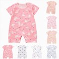 thumbnail image 4 of KPOPLK Romper for Baby Boys Pajama Short Sleeve One Piece Clothes Newborn Boys PJM Bodysuit Size 18-24 Months,Light Gray, 4 of 4