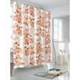 thumbnail image 5 of Burnt Orange Botanical Waterproof Fabric Shower Curtain, Vintage Nature Flower Shower Curtain for Bathroom Curtains Bathtubs Hotel Washable Shower Curtains with 12 Hooks Small 36x78in, 5 of 6