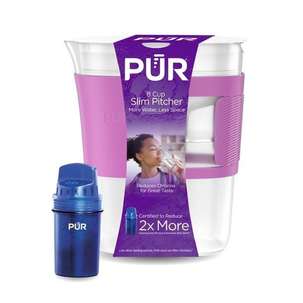 Filtro de agua Pitcher PUR Slim Design, 8 tazas, 1 filtro, violeta