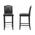 thumbnail image 4 of Wholesale Interiors Libra Modern Bar-Height Stool with Nail Head Trim, Set of 2, Brown, 4 of 4