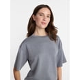 thumbnail image 3 of Lissome Women's Scuba Knit Top and Pants Lounge Set, 2-Piece, Sizes S-4X, 3 of 4
