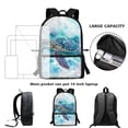 thumbnail image 4 of Jeiento Watercolor Sea Turtle Backpacks for Girls 10-12 Kids Boys Backpack Elementary School Casual Daypack Travel Rucksack with Lunch Bag Pencil Case Bottle Sleeve, 4 of 7