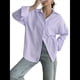 thumbnail image 1 of Camisas de Mujer con Botones, Camisas Formales A Rayas, Mangas Largas, Solapas, Camisas de Oficina, Blusas XL, 1 of 7