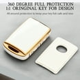 thumbnail image 2 of OFFCURVE for Mazda Key Fob Cover Case Soft TPU Key Fob Case for 2020 2021 2022 2023 Mazda CX5 CX30 CX9 2019 2020 2021 Mazda 3 Mazda 3 Hatchbac White Gold, 2 of 9