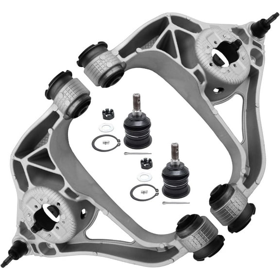 Detroit Axle - RWD Front Control Arms Kit for 2013-2018 Ram 1500, 2 Lower Control Arms with Ball Joint Assembly 2 Upper Ball Joints 2014 2015 2016 2017 Replacement Suspension