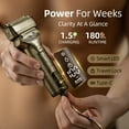 thumbnail image 6 of Nogroa Men's Electric Razor with Trimmer – IPX7 Waterproof Foil Shaver for Wet & Dry Use, Dual-Blade Beard Trimmer with LED Display/Non-Slip Metal Handle/Travel Lock/Fast Charging, Bronze, 6 of 9