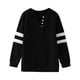 thumbnail image 1 of Gibobby blusas aesthetic Camiseta básica sólida con cuello redondo para niñas pequeñas para niños pequeños, blusa informal holgada de manga larga, camisetas （Negro， 6-7 Años), 1 of 4