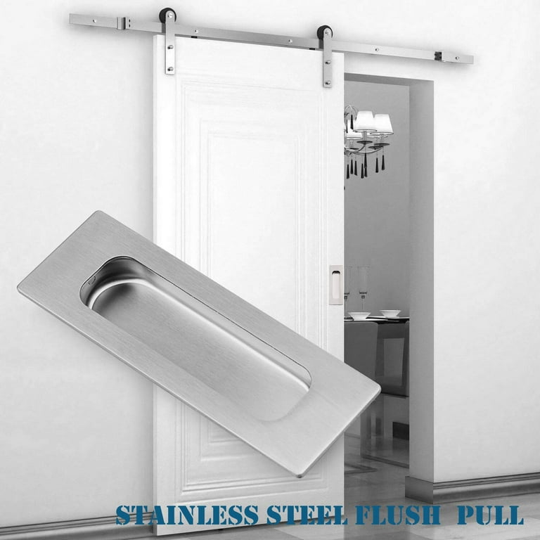 Inset Sliding Door Handle Rectangular Recessed Flush Door Handles For  Wardrobe