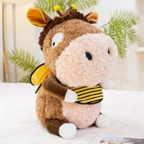Creative Cartoon Donkey Stuffed Animal Pushies Soft Kawaii Bee Donkey Plush Toy