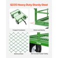 thumbnail image 3 of VEVOR 1200 Lbs Steel Garden Cart, Heavy Duty Pullable Garden Wagon Yard Cart, 2 in 1 Outdoor Metal Utility Wagon Yard Trailer with 13" All Terrain Tires, Mesh Removable Sides and 180°Rotating Handle, 3 of 10