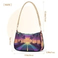thumbnail image 3 of FORMRS Womens Shoulder Bag with Chain Strap Clutch Purse Cute Tote Handbag, Neon Road, 3 of 7