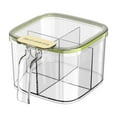 thumbnail image 2 of Kraoden Four Compartments Seasoning Jar Set with Transparent Design, Multifunctional Spice Organizer, Household Kitchen Seasoning Can with Divider and Handle, Space-Saving Storage Solution, 2 of 7