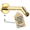 thumbnail image 1 of Hammerhead Showers Brazo De Ducha Y Brida Totalmente Metálicos De 7 Pulgadas Con Tornillo De Fijación Latón Pulido | Tubo De Codo De Pared Y Placa De Cubierta | Pieza De Repuesto Universal Para Cabeza, 1 of 5